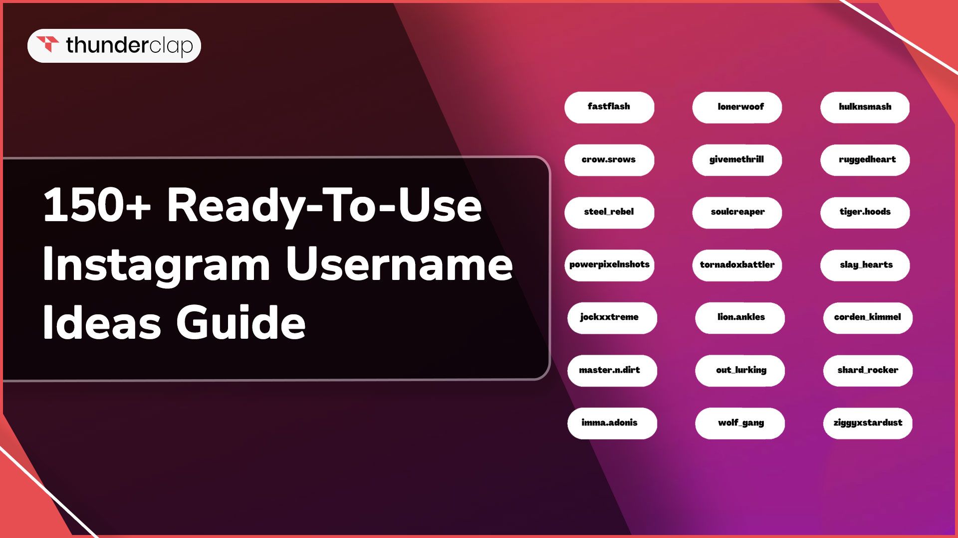 150+ Ready-To-Use Instagram Username Ideas Guide for 2024